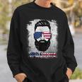 Dad Life Beard Sunglasses Usa Flag Fathers Day 4Th Of July Sweatshirt Gifts for Him