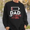 Dad Of 2 Boys & 1 Girl Father Of Two Sons One Daughter Men Sweatshirt Gifts for Him