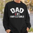 Dad Of One Boy And Two Girls Sweatshirt Gifts for Him
