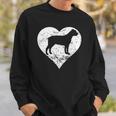 Distressed Cane Corso Heart Dog Owner Graphic Sweatshirt Gifts for Him