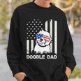 Doodle Dad 4Th Of July Us Flag Dog Dad Patriotic Gift Sweatshirt Gifts for Him