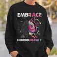 Embrace Neurodiversity Funny V4 Sweatshirt Gifts for Him