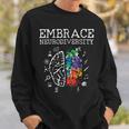 Embrace Neurodiversity Funny V5 Sweatshirt Gifts for Him