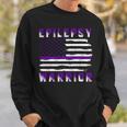 Epilepsy Warrior Usa Flag United States Flag Epilepsy Epilepsy Awareness Sweatshirt Gifts for Him