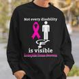 Every Disability Is Visible Eosinophilic Disease Awareness Pink Ribbon Eosinophilic Disease Eosinophilic Disease Awareness Sweatshirt Gifts for Him