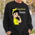 Ewings Sarcoma Warrior Strong Women Yellow Women Ewings Sarcoma Ewings Sarcoma Awareness Sweatshirt Gifts for Him