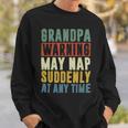 Father Grandpa Warning May Nap Suddenly 86 Family Dad Sweatshirt Gifts for Him