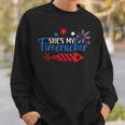 Funny 4Th Of July She Is My Firework Patriotic Us Couples Sweatshirt Gifts for Him