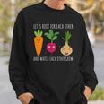 Funny Cute Lets Root For Each Other Vegetable Garden Lover Sweatshirt Gifts for Him