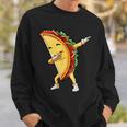 Funny Dabbing Taco Cinco De May Mexican Food Sweatshirt Gifts for Him