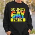 Funny Gay Pride Apparel Lesbian Pride Its Okay To Be Gay Sweatshirt Gifts for Him