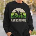 Funny Grandpa Papasaurus Dinosaur 4 Kids Fathers Day V2 Sweatshirt Gifts for Him