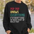 Funny Pop Pop Know Everything Fathers Day Gift For Grandpa Sweatshirt Gifts for Him
