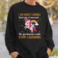 Funny Unicorn Kind Rainbow Graphic Plus Size Sweatshirt Gifts for Him