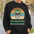 Gastroparesis Warrior Skull Women Vintage Green Ribbon Gastroparesis Gastroparesis Awareness Sweatshirt Gifts for Him