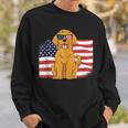 Golden Retriever Dad & Mom American Flag 4Th Of July Usa Lab Sweatshirt Gifts for Him