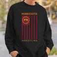 Gopher State Usa Flag Freestyle Wrestler Minnesota Wrestling Sweatshirt Gifts for Him