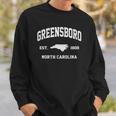 Greensboro North Carolina Nc Vintage State Athletic Style Sweatshirt Gifts for Him