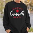 Happy Canada Day Funny Maple Leaf Canadian Flag Kids Sweatshirt Gifts for Him