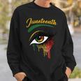 Happy Juneteenth 1865 Bright Eyes Melanin Retro Black Pride Sweatshirt Gifts for Him