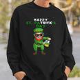 Happy Trick Green Beer Love Irish St Patricks Day Leprechaun Sweatshirt Gifts for Him