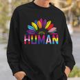 Human Lgbtq Month Pride Sunflower Sweatshirt Gifts for Him
