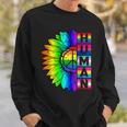 Human Sunflower Lgbt Flag Gay Pride Month Proud Lgbtq V3 Sweatshirt Gifts for Him