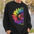 Human Sunflower Lgbt Tie Dye Flag Gay Pride Proud Lgbtq Sweatshirt Gifts for Him
