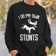 I Do My Own Stunts Get Well Funny Horse Riders Animal Sweatshirt Gifts for Him