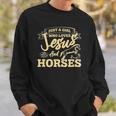 Jesus And Horses Horse Lover Girls Women Horseback Riding Sweatshirt Gifts for Him