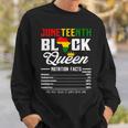 Junenth Womens Black Queen Nutritional Facts 4Th Of July Sweatshirt Gifts for Him