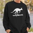 Kangaroo Skiing Fun Winter Sports Australia Travel Gift Sweatshirt Gifts for Him
