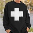 Lightly Weathered Peace Christ White Cross Paint On Various Sweatshirt Gifts for Him