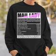 Mail Lady Nutritional Fact Funny Parcel Carrier Outfit Sweatshirt Gifts for Him