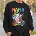 Mama Of The Birthday Princess Mom Dabbing Unicorn Girl Sweatshirt Gifts for Him