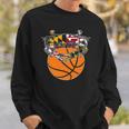 Maryland Crab State Pride Flag Gift - Basketball & Blue Crab Sweatshirt Gifts for Him