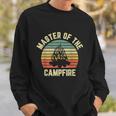 Master Of The Campfire Camping Vintage Camper Sweatshirt Gifts for Him
