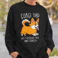 Mens Corgi Dad Like A Regular Dad Only Cooler - Funny Corgi Sweatshirt Gifts for Him