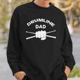 Mens Drumline Dad Music Marching Band Support Drumsticks Sweatshirt Gifts for Him