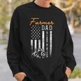 Mens Farmer Dad Like A Normal Dad Only Cooler Usa Flag Farming Sweatshirt Gifts for Him