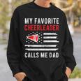 Mens My Favorite Cheerleader Calls Me Dad Cheerleading Cheer Dad Sweatshirt Gifts for Him