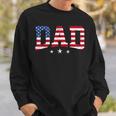 Mens Vintage Dad Fathers Day American Flag Usa Dad 4Th Of July Sweatshirt Gifts for Him