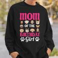 Mom Of The Birthday Girl Dog Paw Bday Party Celebration Sweatshirt Gifts for Him