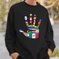 National Hispanic Heritage Month Hand Flags Sweatshirt Gifts for Him