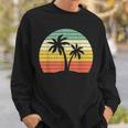 Palm Tree Vintage Retro Style Tropical Beach Sweatshirt Gifts for Him