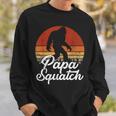 Papa Squatch Dad Bigfoot Sasquatch Vintage Retro Fathers Day Sweatshirt Gifts for Him