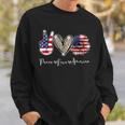 Peace Love America 4Th July Patriotic Sunflower V2 Sweatshirt Gifts for Him