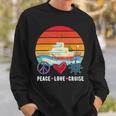 Peace Love Cruising Family Cruise Vacation Matching Gift V2 Sweatshirt Gifts for Him