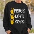 Peace Love Rock V3 Sweatshirt Gifts for Him