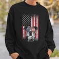 Pitbull American Flag 4Th Of July Pitbull Dad Mom Dog Lover V2 Sweatshirt Gifts for Him